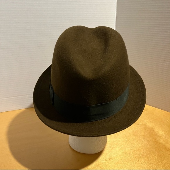 Stetson Trilby 100% Wool Fedora Hat size Medium Serpent Made In USA - Picture 5 of 10